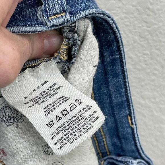 Pilcro and the Letterpress Hyphen Distressed Stretch Denim Blue Jeans Womens 27 - Picture 5 of 8